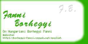 fanni borhegyi business card